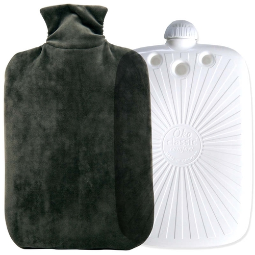 Hugo Frosch ECO Hot Water Bottle With Soft Velvety Cover 2L