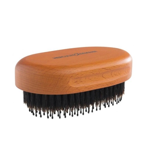 Hercules Sagemann Military Beard Hair Brush for Men - Beech Wood